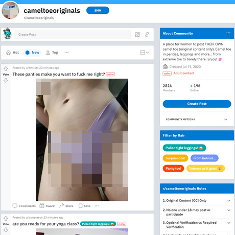 Reddit Cameltoe Originals