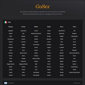 GoSex, Siti di Escort