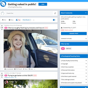 FlashingAndFlaunting, Reddit NSFW List
