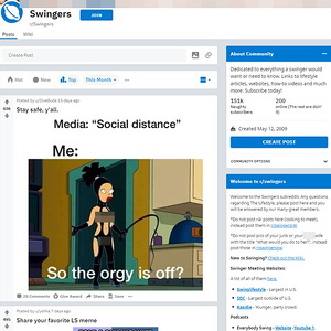 Swingers, Reddit NSFW List
