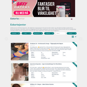 EskorteJenter, Eskorte Nettsteder