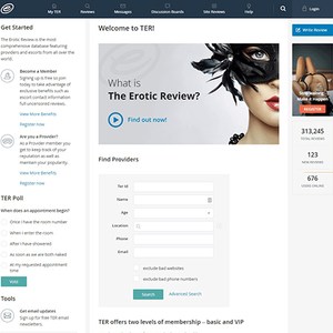 The Erotic Review, Escort Sites