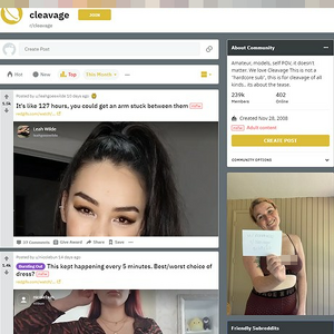 Cleavage, Reddit NSFW List