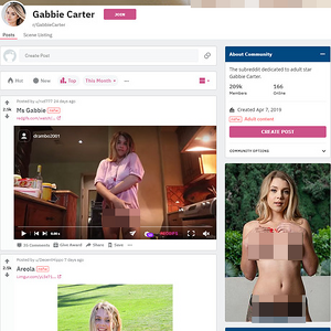 Gabbie Carter, Reddit NSFW List