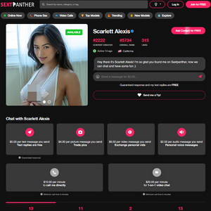 Scarlett Alexis, Best SextPanther Models List