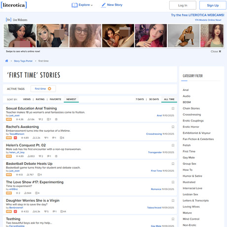 Literotica First Time
