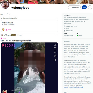 Reddit Ebony Feet, Feet Porn Sites
