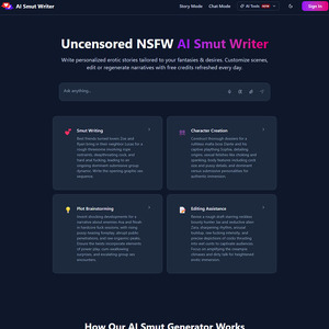 AI Smut Writer, סיפורי ארוטיים של בינה מלאכותית