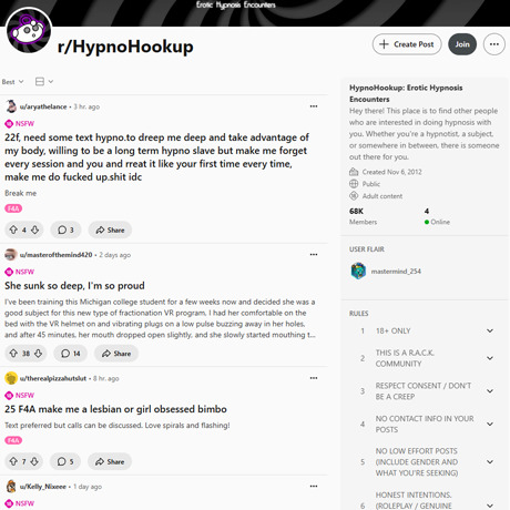 Reddit Hypno Hookup