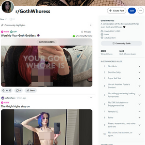 Reddit GothWhoress, Goth Porn Sites