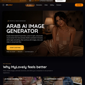 MyLovely AI Arab, Arabische KI Porno Seiten