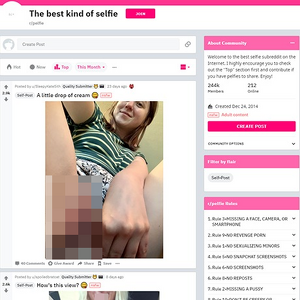 Pelfie, Reddit NSFW List