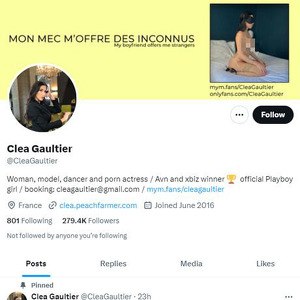 Clea Gaultier X/Twitter & 1062+ Twitter Porn Accounts Like X.com
