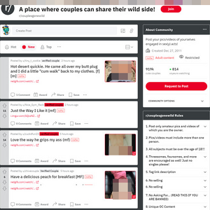 Couples Gone Wild, Reddit NSFW List