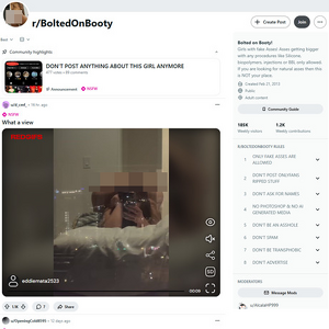 Reddit Bolted On Booty, Big Ass Porn Sites