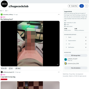 Reddit HugeCockClub, Big Dick Porn Sites