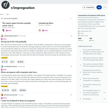 Reddit Impregnation