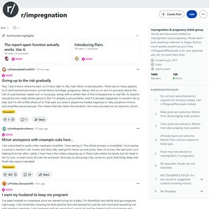 Reddit Impregnation, Pregnant Porn Sites