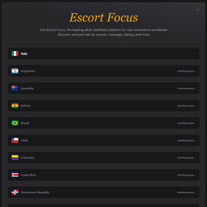 Escort Focus, Siti di Escort