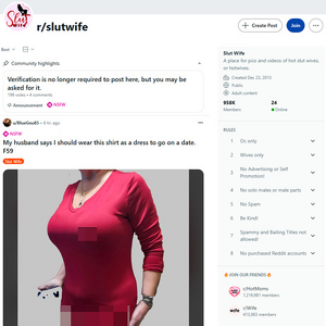 SlutWife, Reddit NSFW List