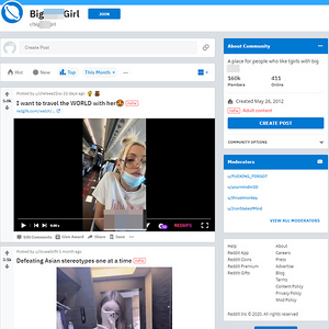BigDickGirl, Reddit NSFW List