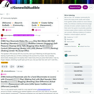 GonewildAudible, Reddit NSFW List