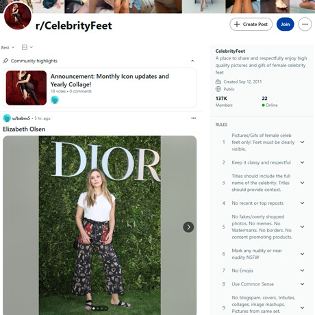Reddit Celebrity Feet