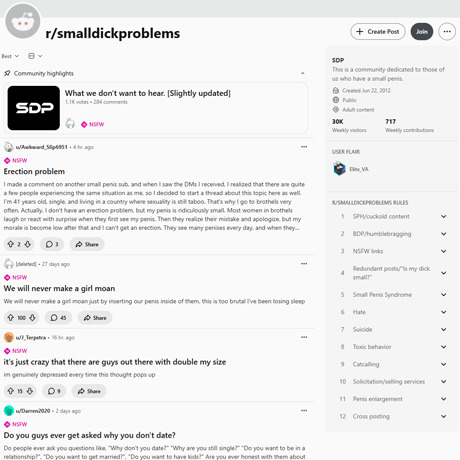 Reddit Small Dick Problems
