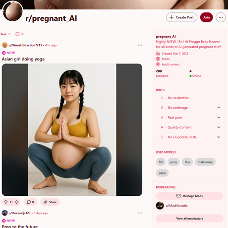 Reddit Pregnant AI