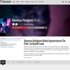 Vanessa Hudgens, Nude Celebrities List