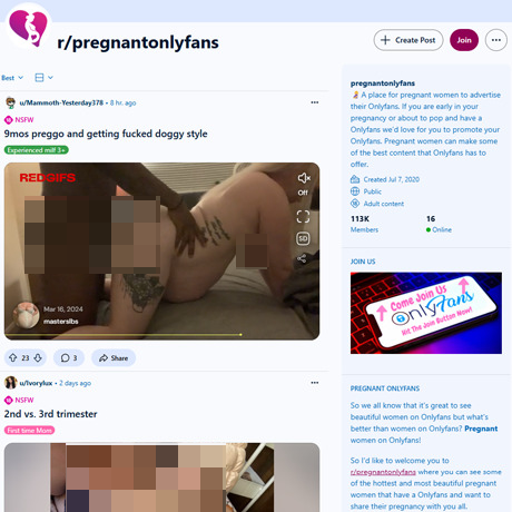 Reddit PregnantOnlyFans