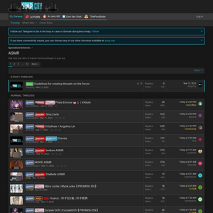 SimpCity ASMR, ASMR Porno Seiten