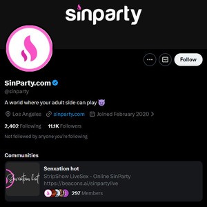 SinParty, Twitter Porn Accounts
