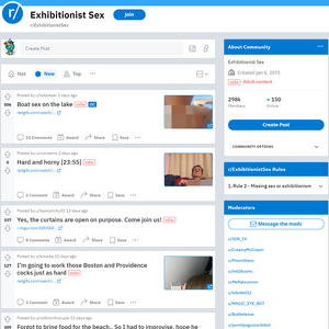 Exhibitionist Sex, Reddit NSFW List