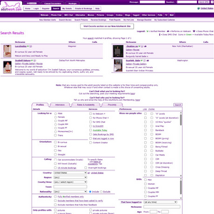 AdultWork, Escort Sites