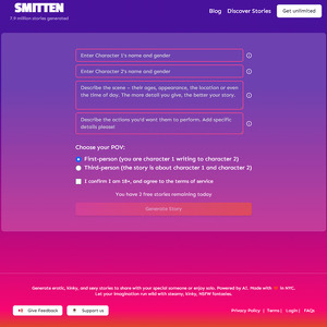 Smitten Stories, KI-Pornogeschichten-Generatoren