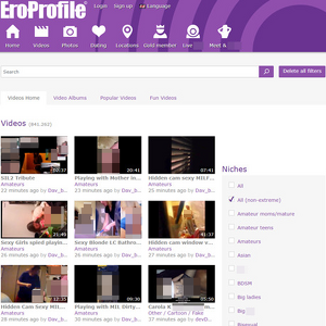 EroProfile, Amatør Pornosider