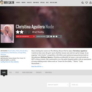 Christina Aguilera, Nude Celebrities List