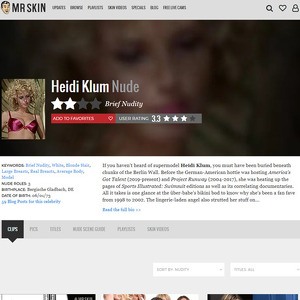 Heidi Klum, Nude Celebrities List