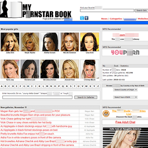 MyPornstarBook, Pornostar Seiten