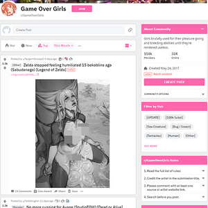 GameOverGirls, Reddit NSFW List