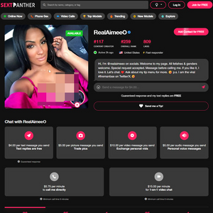 RealAimeeO, Best SextPanther Models List