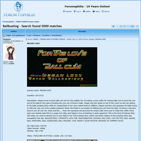 Forumophilia Ballbusting