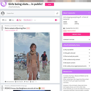 RealPublicNudity, Reddit NSFW List