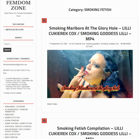 Femdom Zone Smoking
