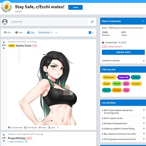 Ecchi, Reddit NSFW List