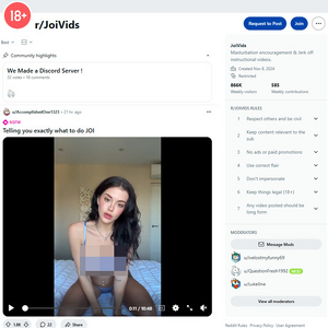 Reddit JoiVids, JOI Porn Sites