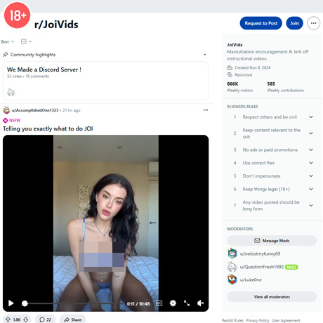 Reddit JoiVids