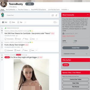 Teens Busty (18+), Reddit NSFW List