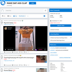 Twerking, Reddit NSFW List